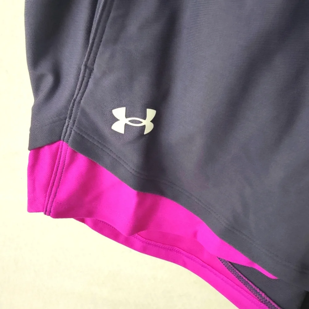 Under Armour Women's Play‎ Up Twist Shorts 3.0 - Size 1X/1X Gray/Pink Athletic
